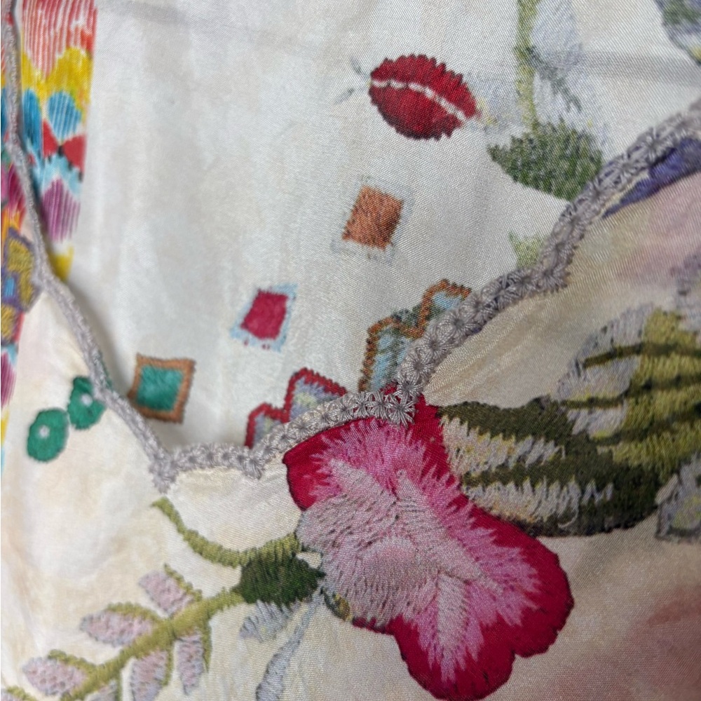 Johnny Was Tulum Silk Floral Tunic, Large Fit - Picture 6 of 7